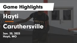 Hayti  vs Caruthersville  Game Highlights - Jan. 20, 2023