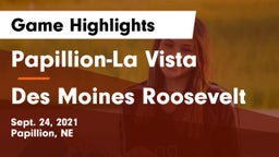 Papillion-La Vista  vs Des Moines Roosevelt Game Highlights - Sept. 24, 2021