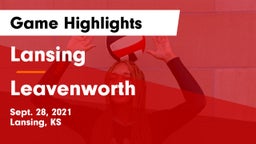 Lansing  vs Leavenworth  Game Highlights - Sept. 28, 2021
