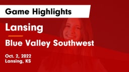 Lansing  vs Blue Valley Southwest  Game Highlights - Oct. 2, 2022