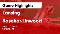 Lansing  vs Basehor-Linwood  Game Highlights - Sept. 27, 2022