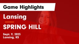 Lansing  vs SPRING HILL  Game Highlights - Sept. 9, 2023