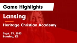 Lansing  vs Heritage Christian Academy Game Highlights - Sept. 23, 2023