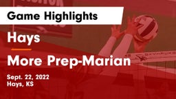 Hays  vs More Prep-Marian  Game Highlights - Sept. 22, 2022
