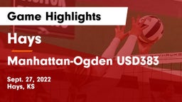 Hays  vs Manhattan-Ogden USD383 Game Highlights - Sept. 27, 2022