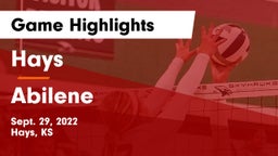 Hays  vs Abilene Game Highlights - Sept. 29, 2022
