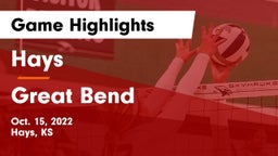 Hays  vs Great Bend  Game Highlights - Oct. 15, 2022