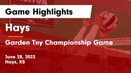 Hays  vs Garden Tny Championship Game Game Highlights - June 28, 2023