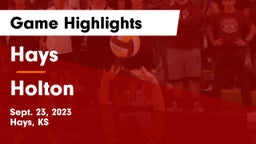 Hays  vs Holton  Game Highlights - Sept. 23, 2023