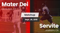 Matchup: Mater Dei High vs. Servite 2018