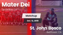 Matchup: Mater Dei High vs. St. John Bosco  2018