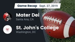 Recap: Mater Dei  vs. St. John's College  2019