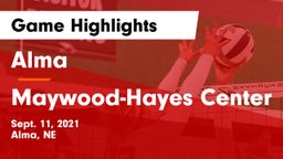 Alma  vs Maywood-Hayes Center Game Highlights - Sept. 11, 2021