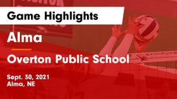 Alma  vs Overton Public School Game Highlights - Sept. 30, 2021