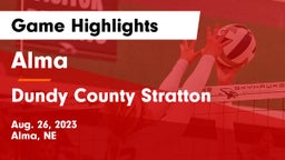 Alma  vs Dundy County Stratton  Game Highlights - Aug. 26, 2023