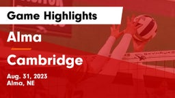 Alma  vs Cambridge  Game Highlights - Aug. 31, 2023