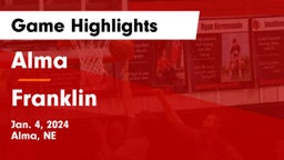 Alma  vs Franklin  Game Highlights - Jan. 4, 2024