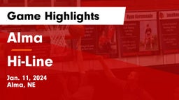 Alma  vs Hi-Line Game Highlights - Jan. 11, 2024