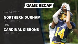 Recap: Northern Durham  vs. Cardinal Gibbons  2016