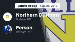 Recap: Northern Durham  vs. Person  2017