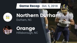Recap: Northern Durham  vs. Orange  2018
