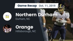 Recap: Northern Durham  vs. Orange  2019