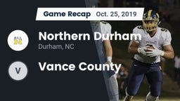 Recap: Northern Durham  vs. Vance County 2019