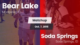 Matchup: Bear Lake High vs. Soda Springs  2016