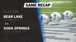 Recap: Bear Lake  vs. Soda Springs  2016