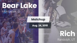 Matchup: Bear Lake High vs. Rich  2018
