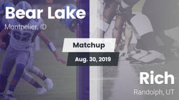 Matchup: Bear Lake High vs. Rich  2019