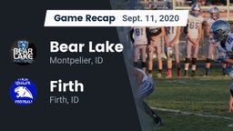 Recap: Bear Lake  vs. Firth  2020