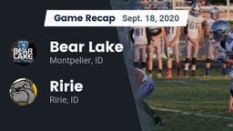 Recap: Bear Lake  vs. Ririe  2020