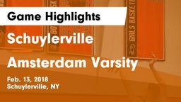 Schuylerville  vs Amsterdam Varsity Game Highlights - Feb. 13, 2018