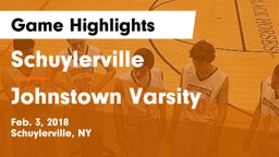 Schuylerville  vs Johnstown Varsity Game Highlights - Feb. 3, 2018