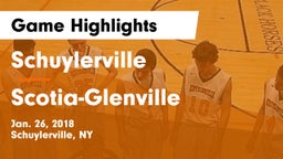 Schuylerville  vs Scotia-Glenville  Game Highlights - Jan. 26, 2018