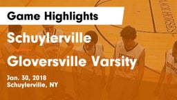 Schuylerville  vs Gloversville Varsity Game Highlights - Jan. 30, 2018