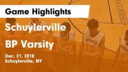 Schuylerville  vs BP Varsity Game Highlights - Dec. 21, 2018