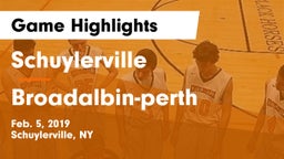 Schuylerville  vs Broadalbin-perth Game Highlights - Feb. 5, 2019