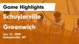 Schuylerville  vs Greenwich  Game Highlights - Jan. 21, 2020