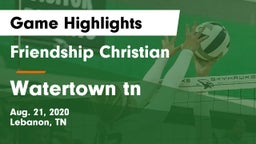 Friendship Christian  vs Watertown  tn Game Highlights - Aug. 21, 2020