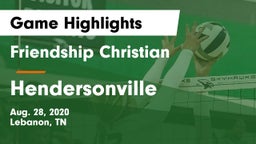 Friendship Christian  vs Hendersonville Game Highlights - Aug. 28, 2020