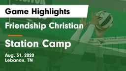 Friendship Christian  vs Station Camp Game Highlights - Aug. 31, 2020