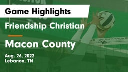 Friendship Christian  vs Macon County Game Highlights - Aug. 26, 2022