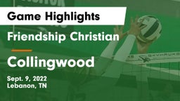 Friendship Christian  vs Collingwood Game Highlights - Sept. 9, 2022