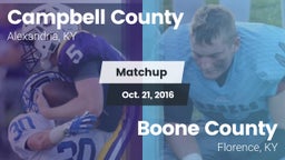 Matchup: Campbell County vs. Boone County  2016