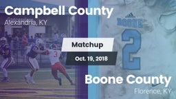 Matchup: Campbell County vs. Boone County  2018