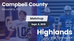 Matchup: Campbell County vs. Highlands  2019