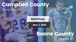 Matchup: Campbell County vs. Boone County  2019