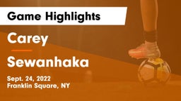 Carey  vs Sewanhaka  Game Highlights - Sept. 24, 2022